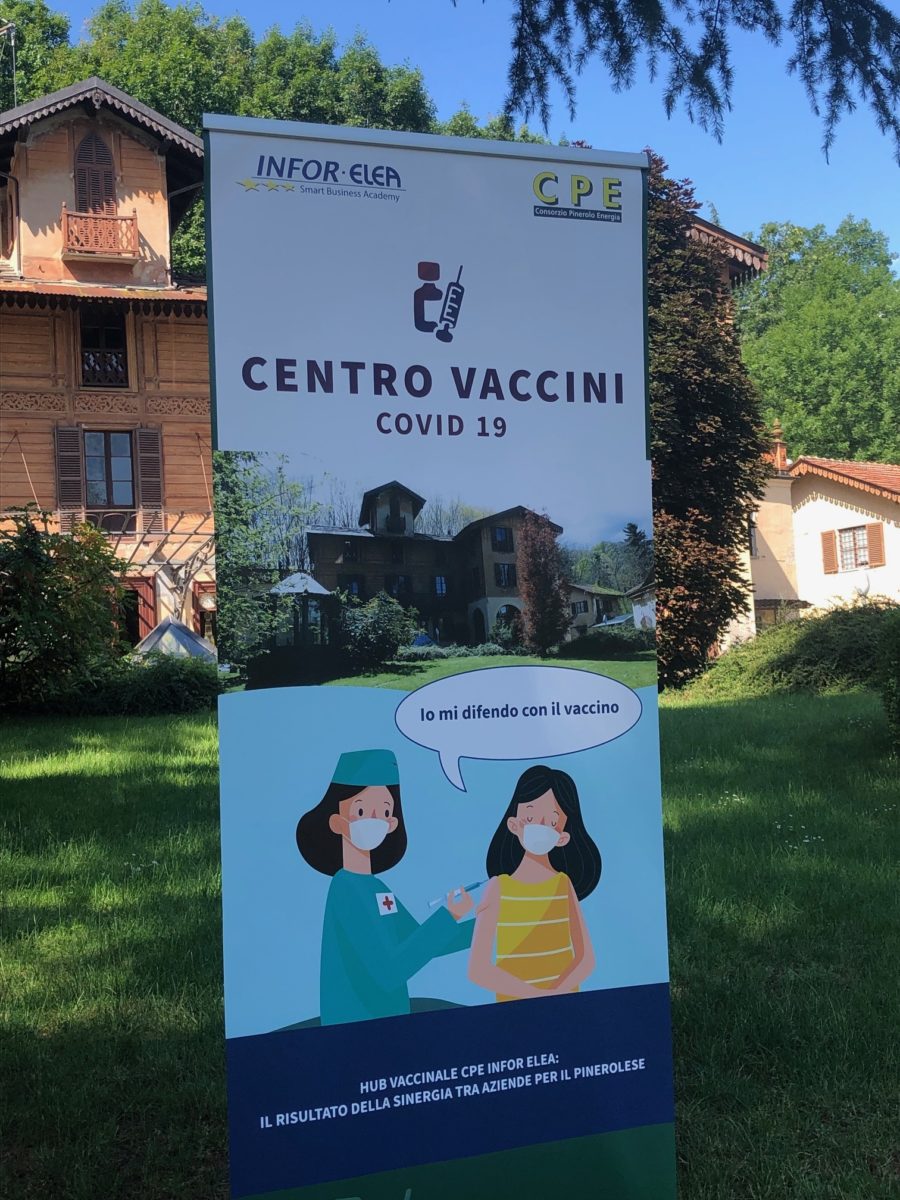 APERTO STAMANI L’HUB VACCINALE AZIENDALE CONSORZIO CPE INFOR PER IL PINEROLESE Acea Pinerolese